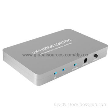 Super Slim HDMI 2 x 1 Switch, CE-/FCC-certified, Supports 3D, 1080P/60Hz and Uncompressed Audio